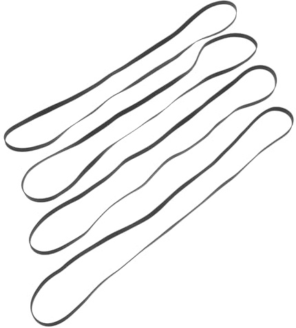 GALPADA Correa de Transmisión para Tocadiscos Vintage de Caucho Resistente, Ancho 5 Mm, Longitud Doblada 290 Mm, Kit 4 Piezas para Mantenimiento y Reparación de Platos Giratorios
