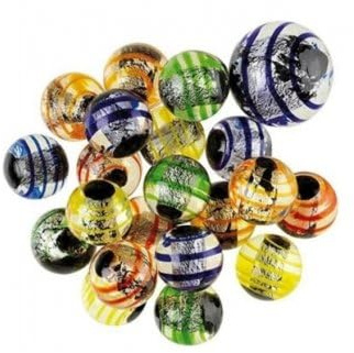 cavernedesjouets Filet 20 Billes 16mm + 1 calot 25mm, Oeil de Dragon - Serie Collector, Rare - Verre Colore - Jeu Recreation Enfant - Set Jouet avec Carte