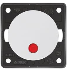 Hager 937522509 – ljusströmbrytare (vit, IP44, 250 V, 55,5 mm, 25 mm, 55,5 mm)