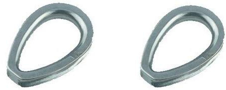 US STAINLESS 2 Pieces Stainless Steel 316 5/16 (8mm) Wire Rope Thimble Casting with Closed End Marine Grade for Rope Size 5/16