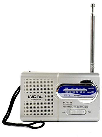 Szaerfa Mini ficka klart ljud AM/FM-radio batteri styrt med teleskopantenn världsmottagare för promenader jogging resor (radio R119)