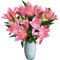 Just Lilies - Pink Lily Flower Bouquet - Fresh Oriental Lilies Delivered Next Day - Hand-Tied Floral Arrangement