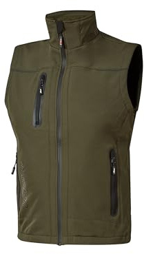 U-POWER | Gilet da Lavoro Uomo con Zip UNIVERSE, in Softshell, Impermeabile, Traspirante e Antivento, 96% poliestere 4% spandex