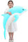 Kekeso Delfin Plüschtiere Schöne Gefüllte Weiche Tier Umarmungskissen Delphin Puppen für Kinder(70cm/27.55inch, Blau)