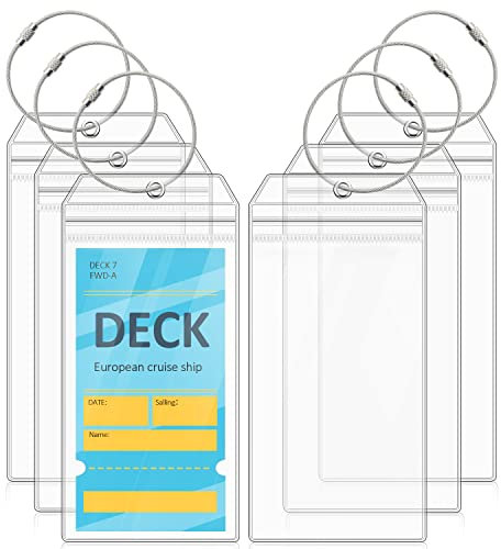 Kofferanhänger für Kreuzfahrten, Aida kofferanhänger Robuste Wasserfeste PVC Transparente Kreuzfahrt Gepäckanhänger für Mein Schiff, Kofferanhänger Kreuzfahrt mit Verschraubbaren Metallband (6)