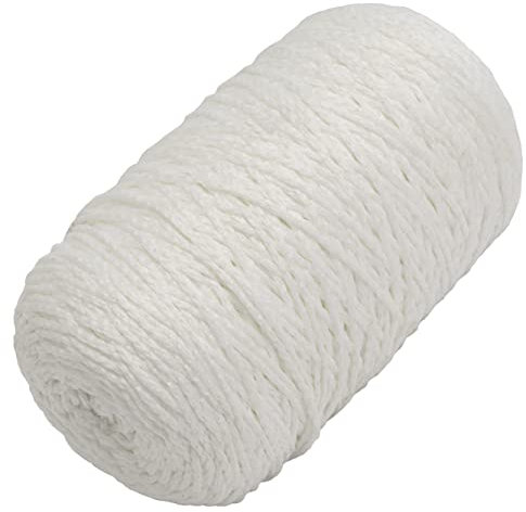 AERZETIX - C65320 - Cordón Cordel Rollo de Cuerda de albañil 200 m - en poliéster - Trabajo Manual construcción casa jardinería albañilería ladrillo Bloques de hormigón - Color Blanco