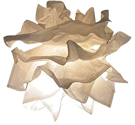 Papier-Lampenschirm für Deckenleuchte, Hängeleuchte, weiße Blume, Dekoration, S