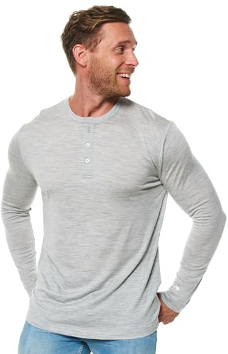 Merino.tech 100% sous Vetement Thermique Laine de Merinos Homme - Randonnée | Léger, Respirant, Anti-Odeur Naturel, Anti-Humidité, Idéal Pour La Randonnée, Voyage, Plein Air, Usage Quotidien