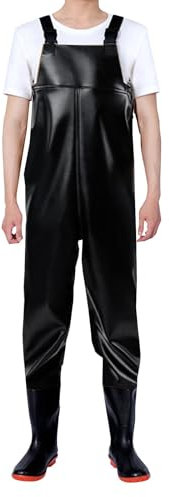 Wathose Atmungsaktiv Mit Stiefel Anglerhose Wasserdicht Neopren-Regenhose Wasserdicht Atmungsaktiv Wathose Lang Regenlatzhose Winddichte Hosenträger Arbeitshose Männer Arbeitshosen Watstiefel Hose