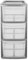 Medium Lightweight & Strong Silver Plastic Storage Tower Unit With 3 Clear Drawers (1)