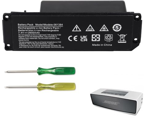 MXJFYY 7,4 V 2600 mAh Li-Ionen-Akku für Bose SoundLink Mini 1, Bluetooth-Lautsprecher für Bose Soundlink Mi NI One/Mi NI I/Mi NI 1, Modell 061384 061385 061386 063287