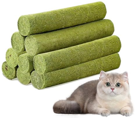 Katzengras Sticks und Katzenminze - Snacks für Die Zahnpflege und Haarknauel Entfernen, Gefriergetrocknet für Katzen