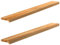 vidaXL Fensterbänke 2 Stk. Hellbraun 140x15x2 cm Massivholz Eiche, Fensterbrett, Holz Treppenstufe, Holz Fensterbrett, Fensterbank Eichenholz
