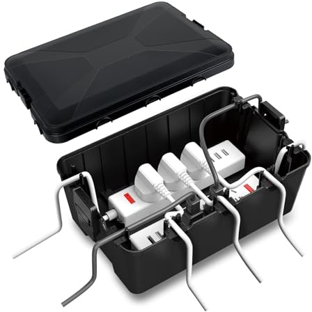 HNCY Boite de Derivation Etanche IP55, Boite Etanche Electrique Exterieur, Boîte Dérivation (33x22x13cm) pour Prises de Jardin, Rallonges, Câbles, Décoration Lumineuse de Vacances