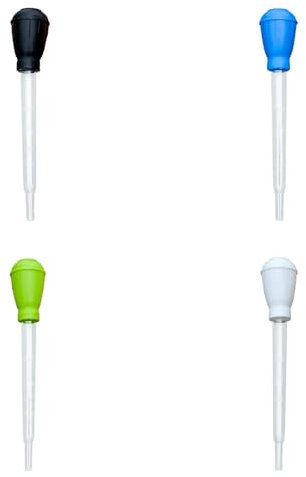 Turkey Roasting Syringe for Cooking, Turkey Roasting Syringe, Meat Turkey Sauce Syringe, Turkey Oil Suction Tube with Scale 30 ml 1 oz, for Thanksgiving Cooking Roasting Turkey (Blue + Black + White +