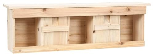 Vogelhäuschen aus Tannenholz - Spatzenhaus 5-Fach 68x15x21 cm - Langlebig & Wetterfest für Garten, Balkon oder Terrasse - Perfektes Vogelhaus für Naturliebhaber