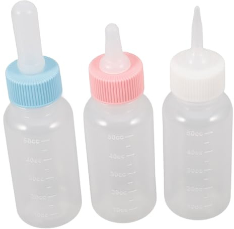 VERDANVERSE 3piezas Botellas De Pet para Cachorros y Gatitos Biberones De Biberón para Leche y Agua para Recién Nacidos y Mascotas