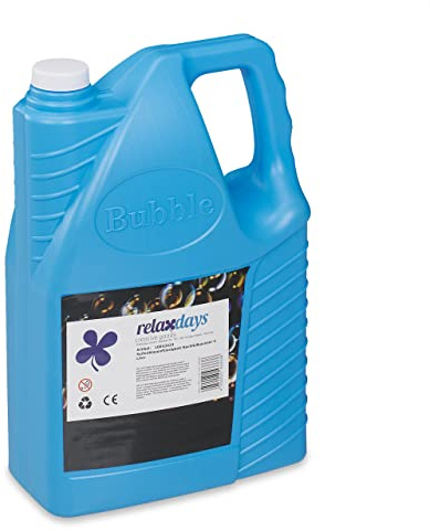 Relaxdays 2 bidons de Recharge pour Bulles, 4 litres de Liquide pour Bulles de Savon, Solution prête à l'emploi, Bleu