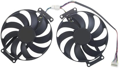 Ventilador de GPU FDC10H12S9-C T129215BU de 6 Pines for RTX 2060 Super, Compatible con ASUS, GTX 1660, 1660Ti, Dual EVO OC y RTX 2070. Ventilador for Tarjeta gráfica.