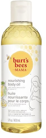 Burt's Bees Body Oil for Pregrancy Stretch Marks, with Vitamin E, Sweet Almond Oil & Lemon Oil, 147.8ml