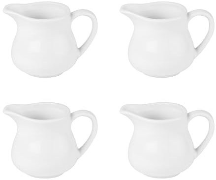 Olympia - Pots à lait en porcelaine Olympia Athena (lot de 4) - contenant résistant aux rayures pour sauces, jus et crème 170 ml CF370