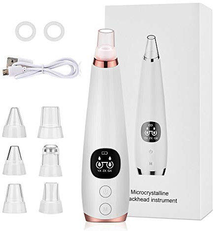Blackhead Remover Vacuum - FEITA Electric Blackhead Removal Cleaner Acne Comedone Extractor Tool with 6 Multi-Functional Probe - Rechargeable, for Women and Men