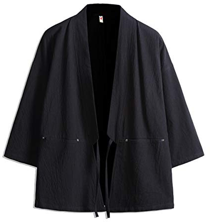Seidarise Kimono para hombre, ropa tradicional japonesa, cárdigan para hombre, chaqueta Noragi, abrigo Yukata Haori