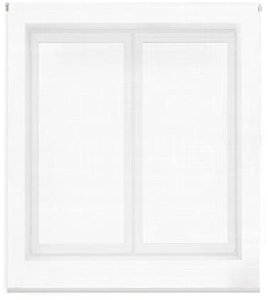 Blindecor Estor Enrollable Visillo translúcido - Visillo Blanco, Estor de 120 x 180 cm (Ancho x Alto). Tamaño de la Tela 117 x 175 cm. Estores para Ventanas visillos