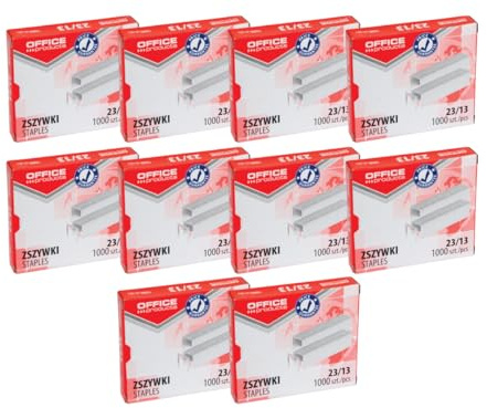 OFFICER PRODUCTS 18072349-19 Häftklamrar 23/13 Silver 10 000 Stycken (10 x 1 000 Stycken) Galvaniserade