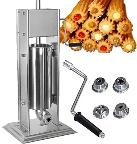 Máquina para hacer rellenos de churros de 5 l, fabricante de churros manual comercial, máquina de llenado de mermelada de churros de frutas latinas comercial, máquina de churros de alta resistencia
