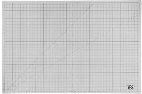 VBS Faltbare Schneidematte Cool Grey DIN A1-A3 Stärke 1,9mm mit einer cm-Skala bedruckt selbstheilend rutschfest Bastelmatte schneiden Matte DIN A1