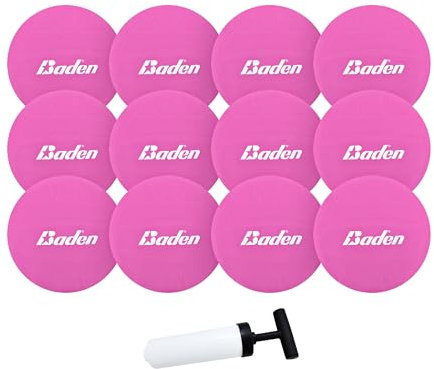 Baden Mini-Volleyball, 10,2 cm, mit Pumpe, für Teamgeschenk, Auszeichnung und Poolfreundlich, Rosa, 12 Stück