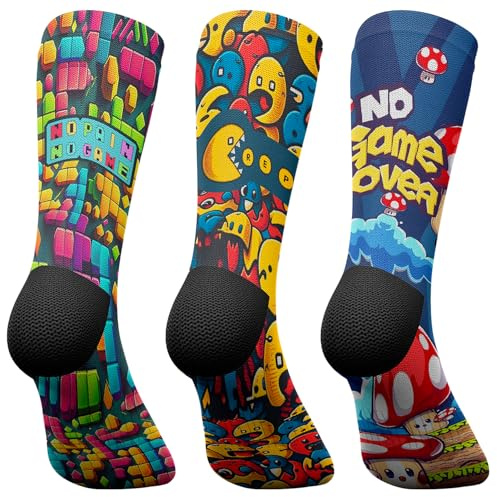 Jungle Socks Confezione da 3 divertenti calze sportive per Crossfit, Palestra, Ciclismo, Corsa, Padel, Sollevamento Pesi, Trekking. Comodo, resistente e senza cuciture. Progettato in Europa.