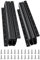 VEVOR Rieles Deslizantes para Cajones Bajo Encimera, Extensión Completa con Cojinetes de Bolas para Debajo de las Escaleras, Carga 117 kg, para Reemplazo de Bricolaje, Negro, 400 x 75 x 55 mm