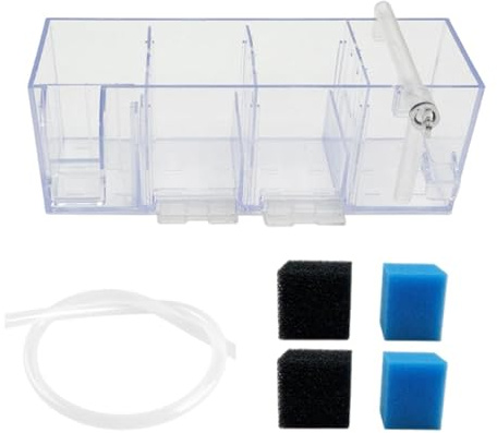 Colcolo Fish Tank External Filter Box, Water Purifier, Easy to Install,Waterfall Increase Sturdy Aquarium Hang on Back Filter, A