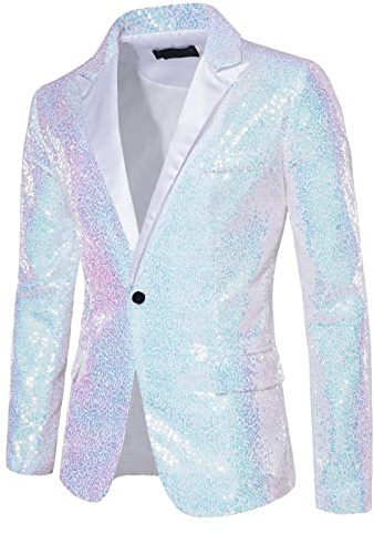 Paljetter kavaj herr slim fit elegant avslappnad kavaj herr lätt regular fit män vår sweatkavaj kavaj för vardag affärer bröllop fest