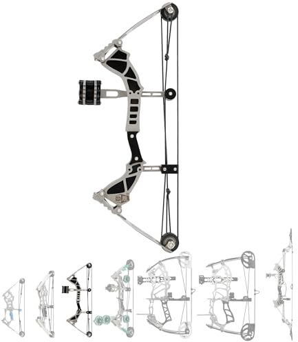 Compound Bow 10 lb/12 lb/16 lb 15-32 lb for Archery High-Elastic Steel Limbs Suitable for Beginners & Hobbyists for Target Shooting Outdoor Practice