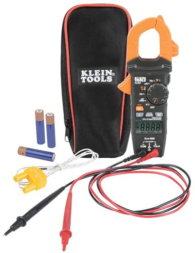 Digital Clamp Meter, HVAC Electrical Tester with TRMS, for AC Current and AC/DC Voltage, Klein Tools CL320