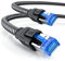 CSL - 20m Netzwerkkabel CAT 8 - LAN Kabel Patchkabel - Baumwollmantel - CAT8.1 High Speed Gigabit Ethernet Cable - 40 Gbits - S/FTP PIMF - RJ45 Stecker - Cat6 Cat7 Cat8 komp - 20 Meter - schwarz