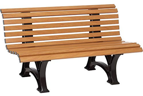 Blome Gartenbank Amrum – Sitzbank in Holz-Optik, Outdoorbank für Garten, Balkon, Terrasse, 2-Sitzer, Made in Germany