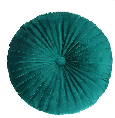 YILANLAN Cuscino zucca semplice Cuscino pavimento rotondo peluche Cuscino tatami addensato Cuscino sedia ufficio Decorazione della stanza (35cm*8cm, Green)