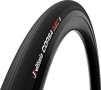 Vittoria Corsa N.EXT TLR Tubeless-Ready Road Tire — Durable Nylon Casing, Superior Grip & Puncture Protection (Tubeless-Ready, 700x34c)