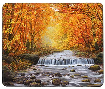 Tapis de souris de jeu Autumn River Park - Grand tapis de souris pour ordinateur - Pour la maison et le bureau