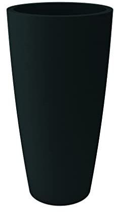 Nicoli Pot DE Fleurs Haut DE Jardin Style 36x70H CM INTÉRIEUR EXTÉRIEUR, sous-Pot Amovible (36X70H CM, Anthracite)