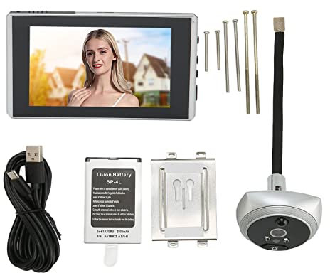 Spioncino Digitale per Porta Spioncino 1080P, Visione Notturna a Colori, Rilevamento del Corpo Umano, Schermo da 4,5 Pollici, Campanello Digitale Intelligente con Registrazione