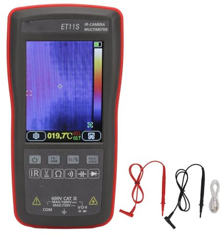 Multimetro Digitale Termocamera 2 Pollici Risoluzione 132x24 Touch Screen 2,8 Pollici Sensore UFPA Materiale ABS Multifunzionale per la Misurazione 'intervallo di Temperatura