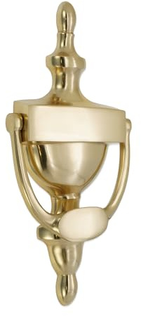 Infinity Decor Heurtoir de porte en laiton poli de style victorien 200 mm - Heurtoir de porte à main de qualité supérieure pour portes d'entrée d'entrée