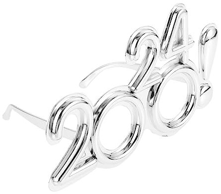 SHOWERORO Partybrille Silvester Zahlenbrillen Party Dekor Farbige Abschlussbrillen Requisiten Neujahrsbedarf Fotoaccessoires Brille Mit Design Für Feste