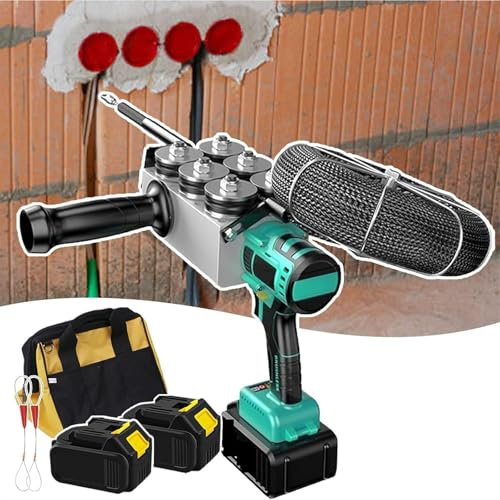Filettatrice Automatica Filo Scuro Strumento di Trazione,Elettricista Che Tira Il Filo Infila Tubo Scuro Elettrico Portatile Filettatura al Litio con Luci a LED,1*battery