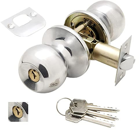 Pomo Puerta Wolfpack Con Llave Ambos Lados Cromado